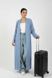 C 2466-03 Sky Blue Travel Abaya