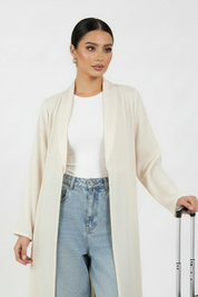 C 2466-04 Cream Travel Abaya