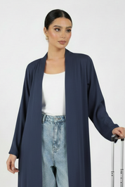 C 2466-06 Navy Blue Travel Abaya