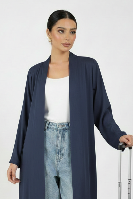 C 2466-06 Navy Blue Travel Abaya