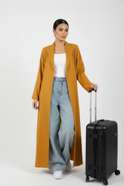 C 2466-09 Mustard Yellow Travel Abaya