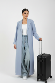C 2466-10 Powder Blue Travel Abaya