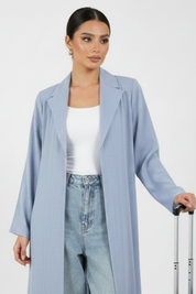 C 2466-10 Powder Blue Travel Abaya