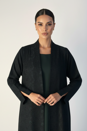 C 2467-03 Dark Green Dantel Abaya