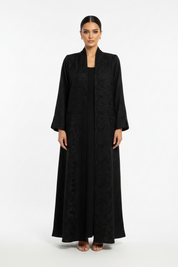 C 2467-05 Black Dantel Abaya