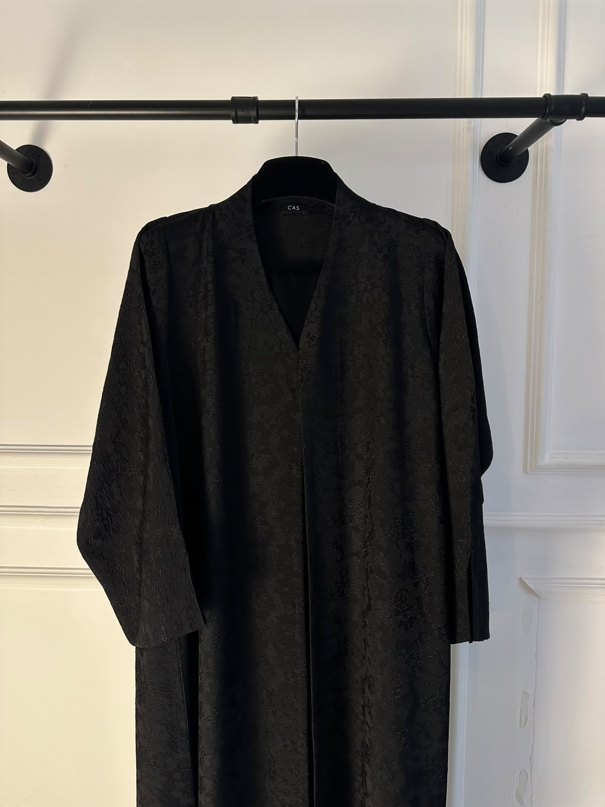 C 2467-05 Black Dantel Abaya