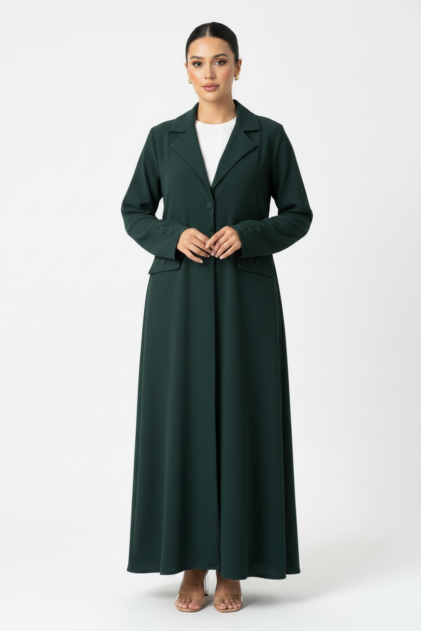 C 2468-01 Forest Green Abaya