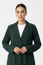 C 2468-01 Forest Green Abaya
