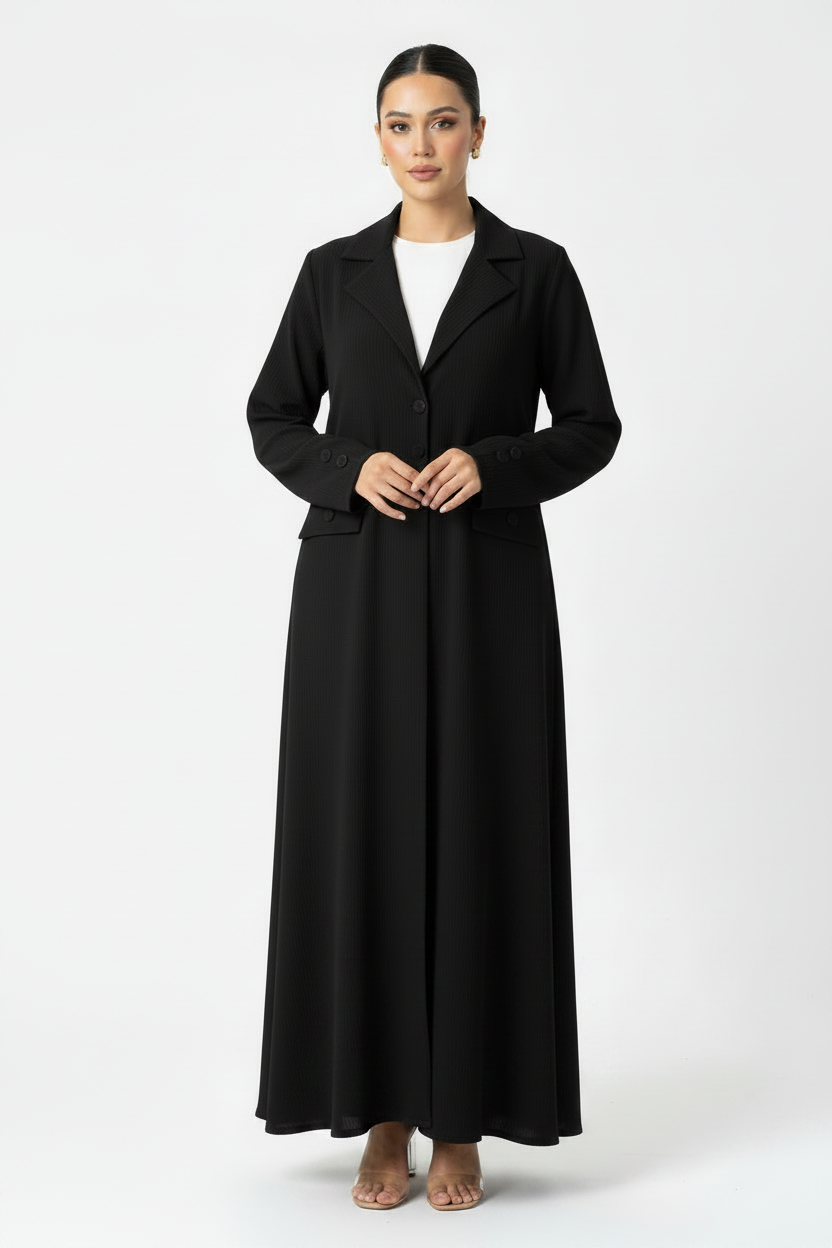 C 2468-02 Black Abaya