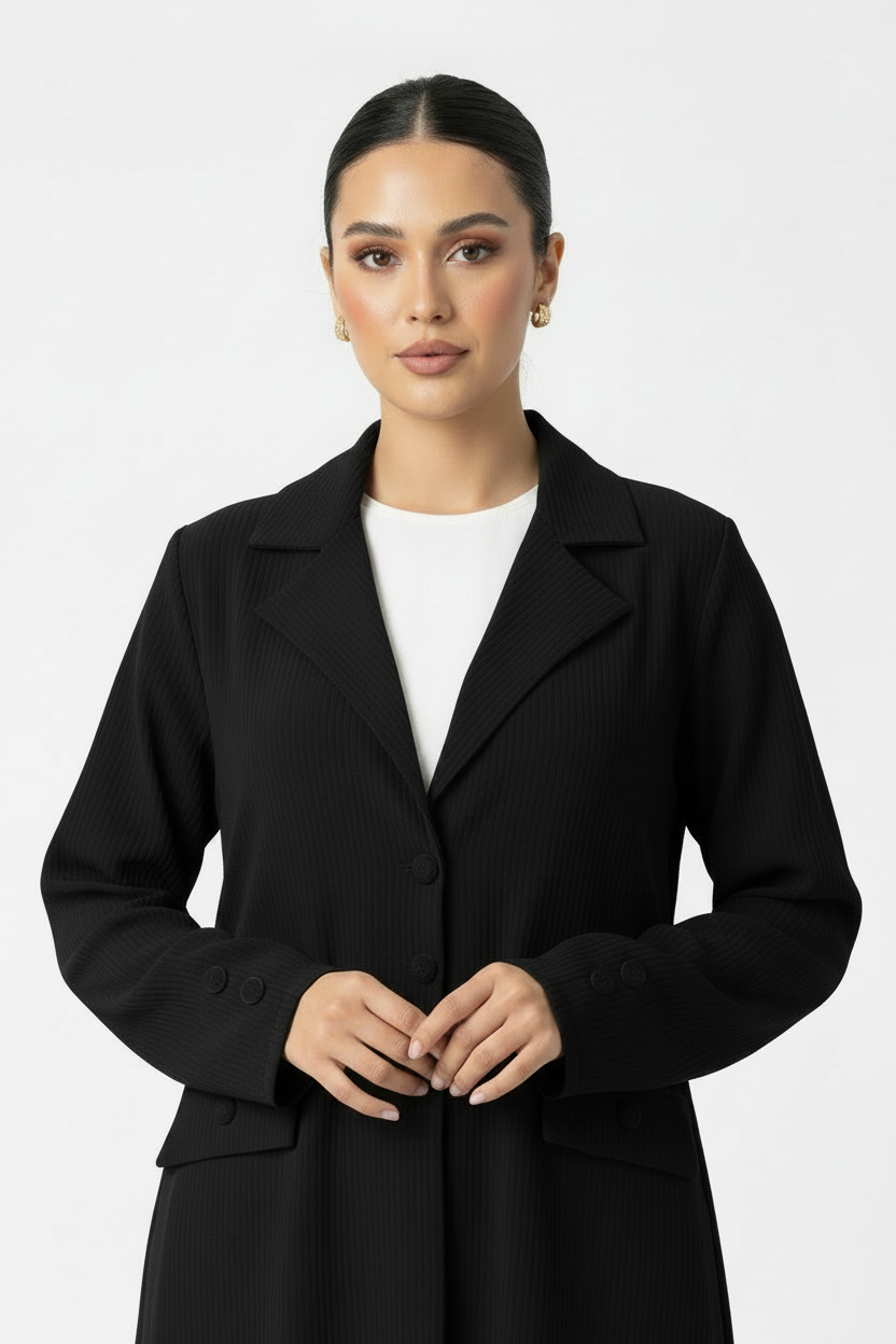 C 2468-02 Black Abaya