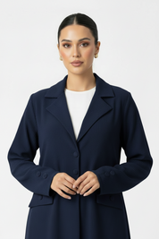 C 2468-03 Navy Blue Abaya
