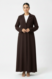 C 2468-04 Chocolate Brown Abaya