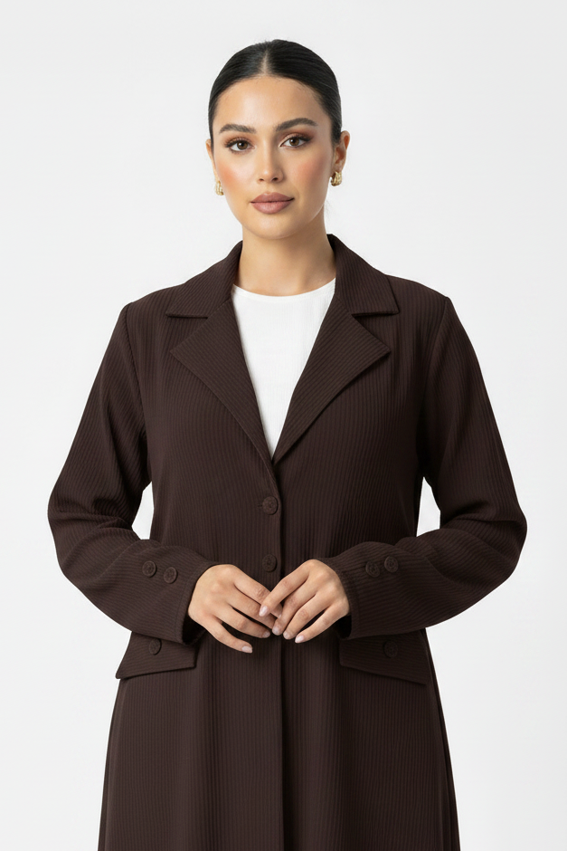 C 2468-04 Chocolate Brown Abaya