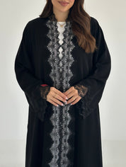 C 2473 Black Lace Abaya
