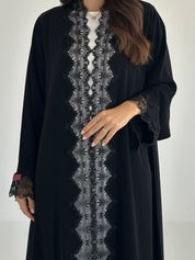 C 2473 Black Lace Abaya
