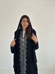 C 2473 Black Lace Abaya