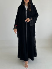 C 2477 Black Lace Abaya