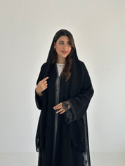 C 2477 Black Lace Abaya