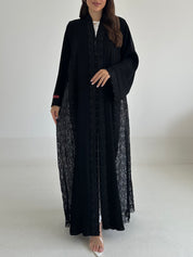 C 2479 Black Lace Abaya