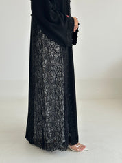 C 2479 Black Lace Abaya