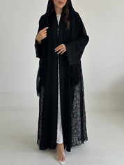 C 2479 Black Lace Abaya