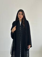 C 2479 Black Lace Abaya