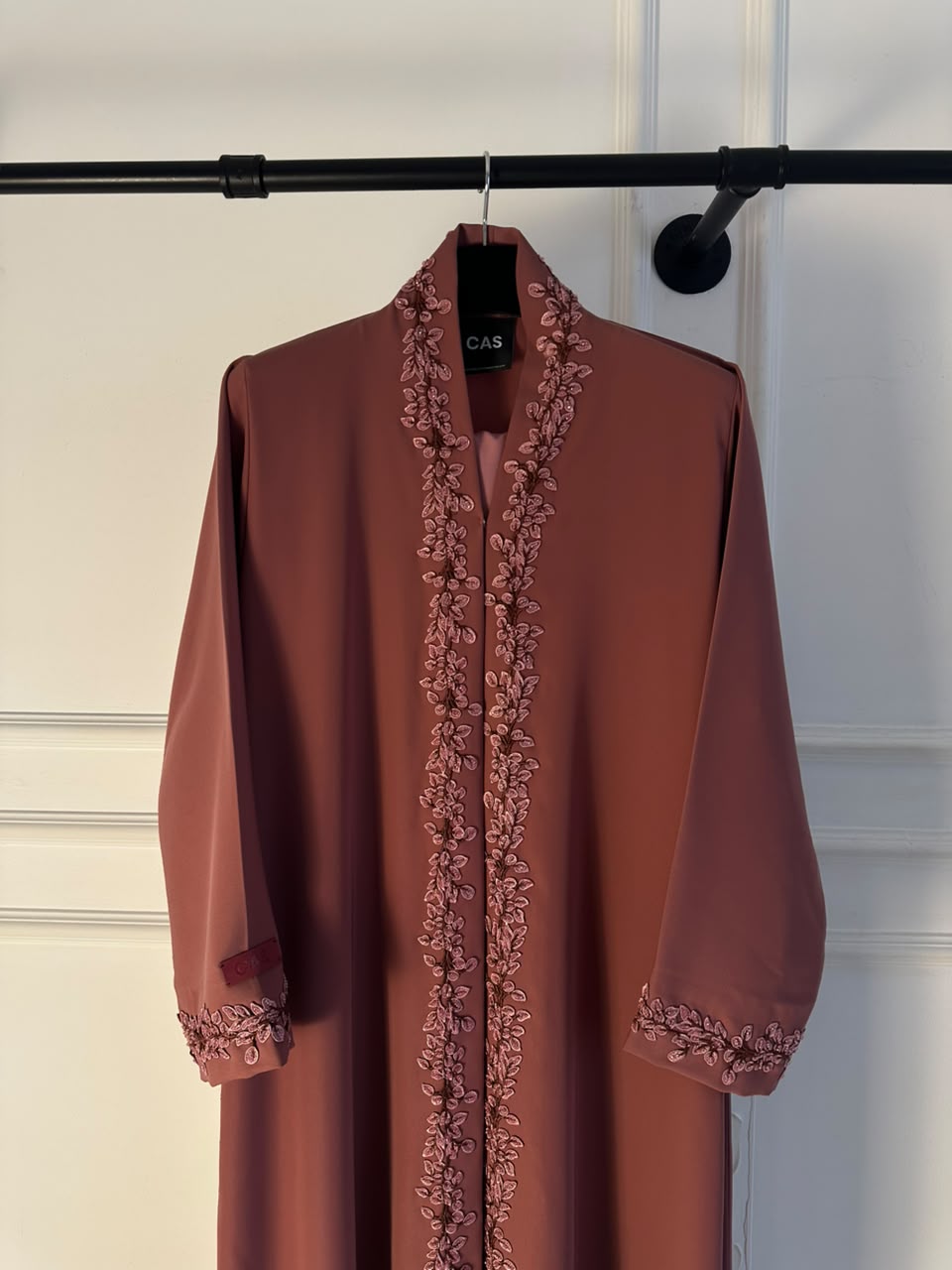 C 2480-01 Dark Hibiscus Lace Abaya