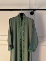 C 2480-03 Matcha Green Lace Abaya