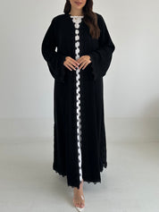 C 2481 Black Lace Abaya