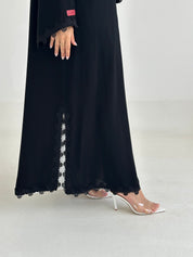 C 2481 Black Lace Abaya