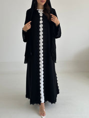 C 2481 Black Lace Abaya