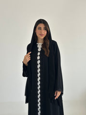C 2481 Black Lace Abaya