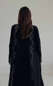 C 2482 Black Lace Abaya