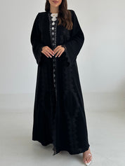 C 2484 Black Lace Abaya