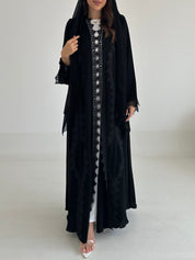 C 2484 Black Lace Abaya