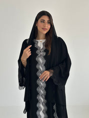 C 2493 Black Lace Abaya