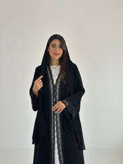 C 2499 Black Lace Abaya