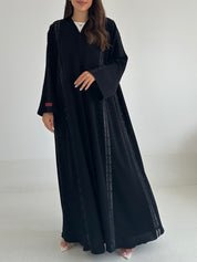 C 2504 Black Lace Abaya