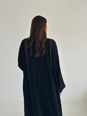 C 2504 Black Lace Abaya