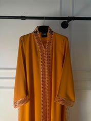 C 2507 Apricot Crema Lace Abaya