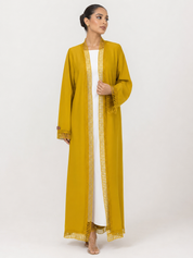C 2512 Lemon Gelato Lace Abaya