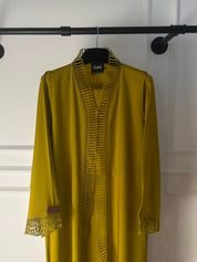C 2512 Lemon Gelato Lace Abaya