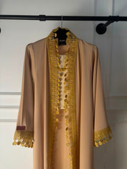 C 2513 Orange Cream Pop Lace Abaya