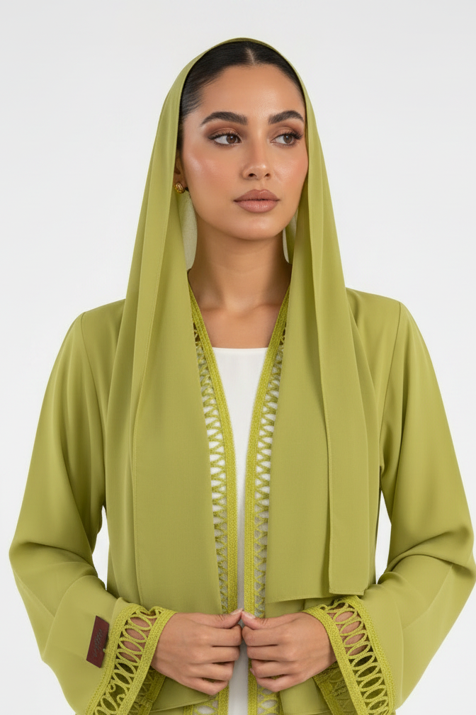 C 2514 Key Lime Pie Lace Abaya