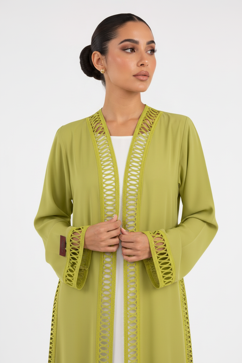 C 2514 Key Lime Pie Lace Abaya