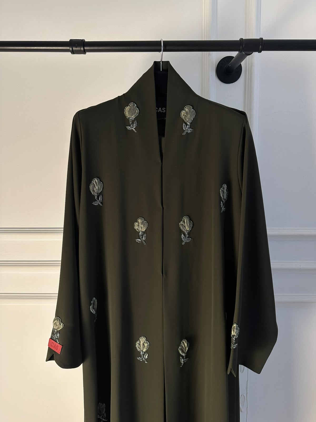 C 2518 Oasis Green Beaded Abaya