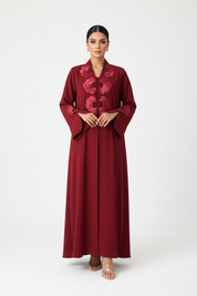 C 2519 Ruby Red Amira Abaya