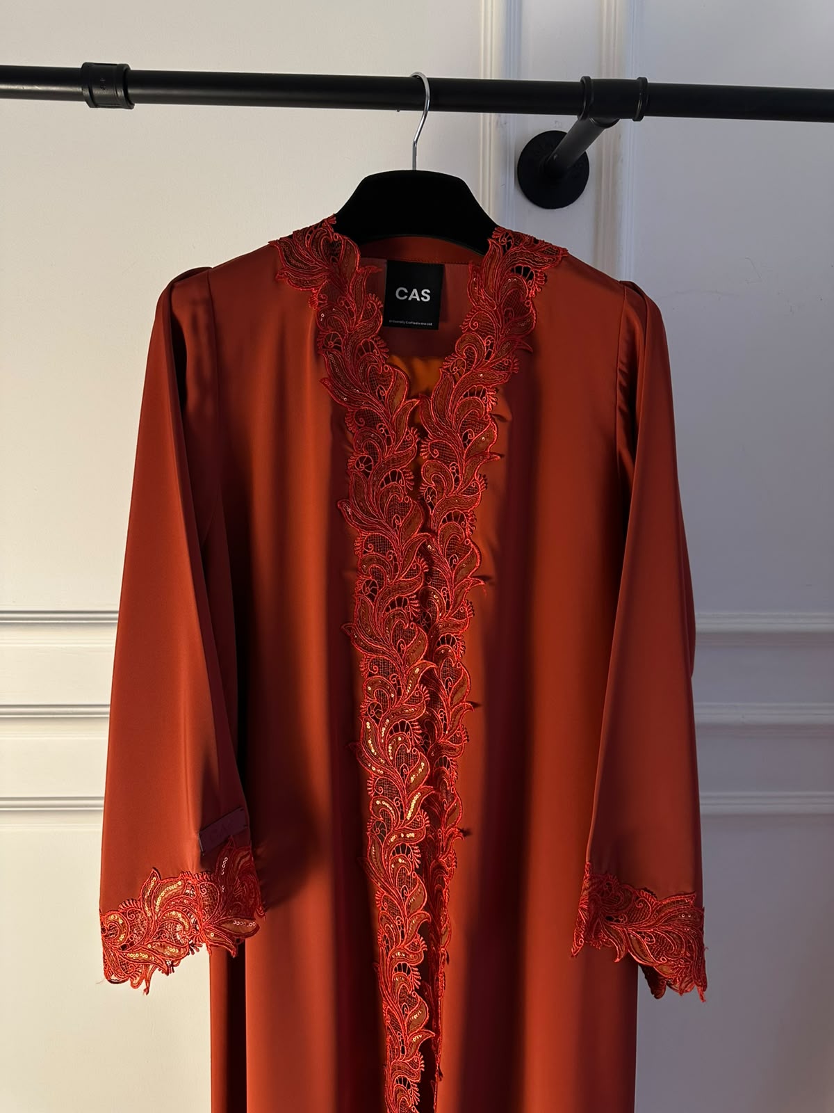 C 2525 Crimson Lace Abaya