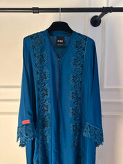 C 2528 Blueberry Bliss Lace Abaya