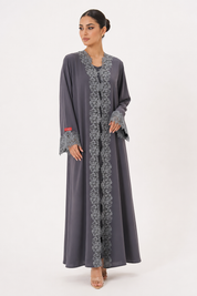 C 2531 Earl Grey Lace Abaya